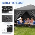 thumbnail image 3 of 10'x10' Gazebo Waterproof Outdoor Canopy Patio Tent Party Tent for Wedding BBQ Cater, Black, 3 of 6