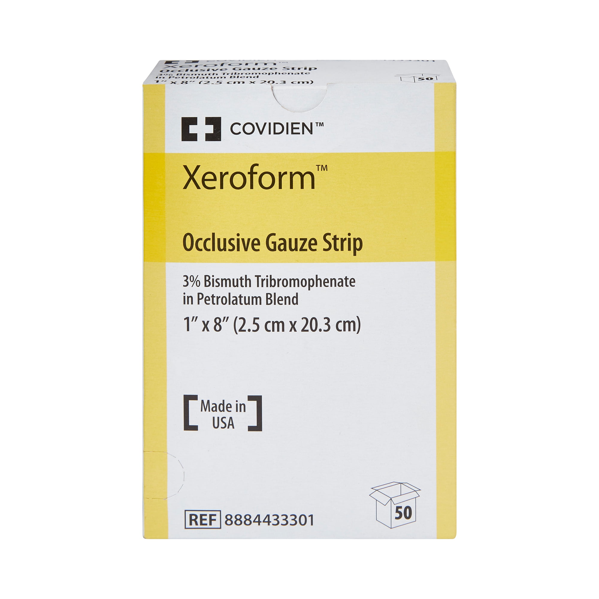 Xeroform Occlusive Xeroform Petrolatum Impregnated Dressing 1 x 8" Strip Fine Mesh Gauze 8884433301 200 Ct