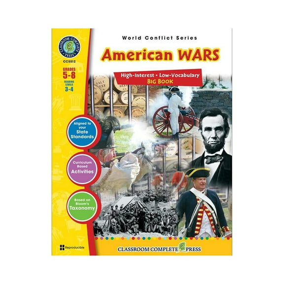 (Price/EA)Classroom Complete Press CCP5512 American Wars Big Book World Conflict Series