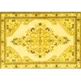 thumbnail image 1 of Ahgly Company Machine Washable Indoor Rectangle Medallion Yellow Traditional Area Rugs, 8' x 10', 1 of 4