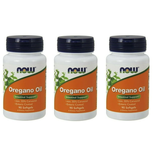 NOW Foods Oregano Oil Enteric, 90 Softgels 3 Packs