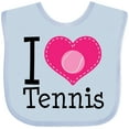 thumbnail image 3 of Inktastic Tennis Player I Love Tennis Girls Baby Bib, 3 of 4