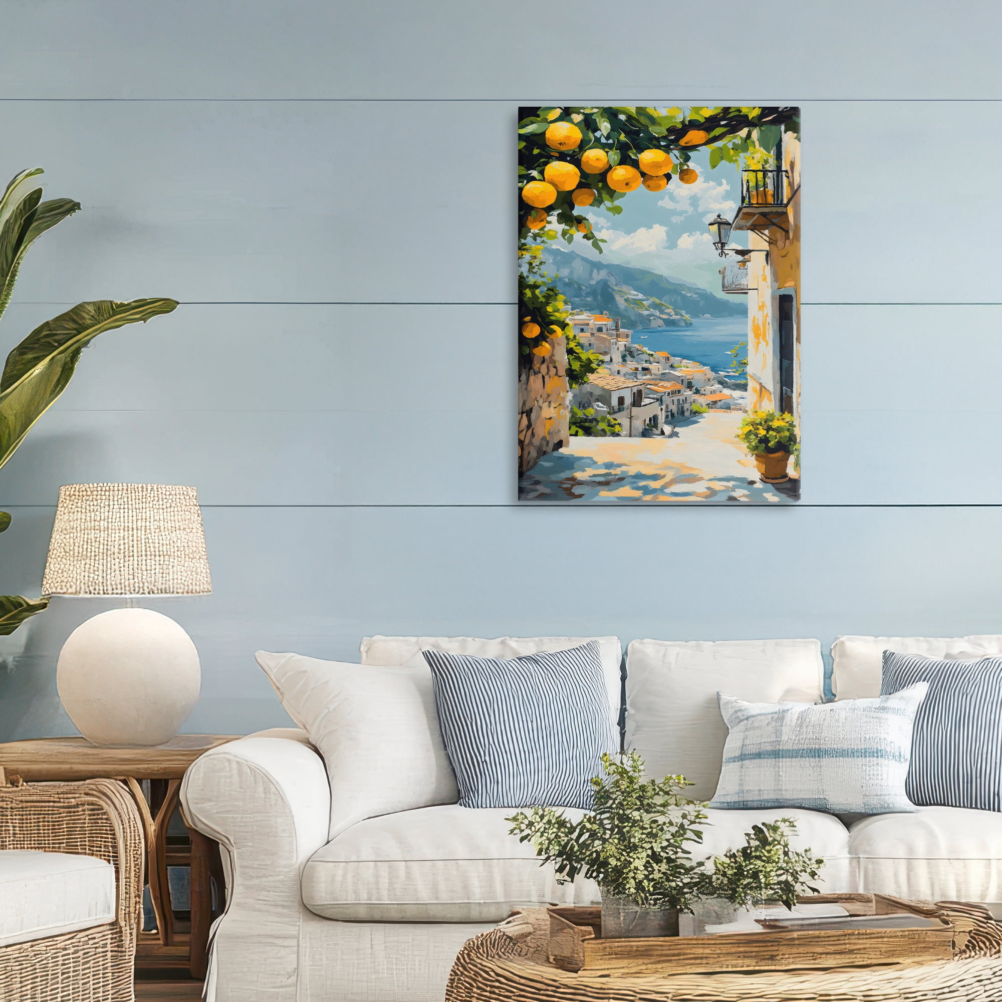 Stupell Industries Lemon Tree Overlooking Coast Canvas Wall Art, design by Creative Studio