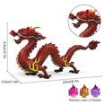 thumbnail image 2 of Chinese Dragon Figure PVC Desktop Ornament Solid Statue Gift for Kids Adult Vivid Color, 2 of 2