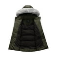 thumbnail image 3 of KVE Women's Hooded Warm Winter Coat Quilted Thicken Puffer Jacket with Removable Hood Army Green Small, 3 of 9