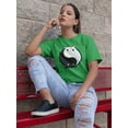 thumbnail image 2 of Kawaii Cats Ying Yang Graphic Women Kelly Green T-Shirt, Female Medium, 2 of 4