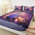 thumbnail image 3 of Castle Fairy Animal Peacock 4 Pieces Queen Sheet Sets for Children Teens,Exotic Style Ultra Soft Flat Sheet,Vintage Aesthetic Queen Fitted Sheet,Breathable Home Decor, 3 of 7