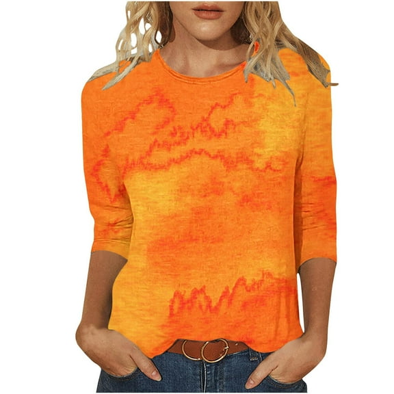 Women Blouse 3/4 Sleeve Petite, Womens T Shirts Graphic Pack Black Tees Slim Fit Cute Summer Tops for Women Over 50 Red Shirts for Women Dry Fit my orders