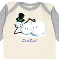 thumbnail image 4 of Inktastic Let it Snow Sassy Snowman in Top Hat Boys or Girls Long Sleeve Baby Bodysuit, 4 of 5