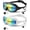 Black Blue & White Blue, variant on SENLINK Swim Goggles 2 Pack, Wide Vision Anti-Fog UV Protection Swimming Goggles, Leakproof Swim Glasses for Men, Women, Kids