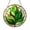 Acrylic 3.5 Inch, variant on Botanical Leaf Window Panel, Faux Stained Glass Green Design for Garden Homes and Gift Ideas