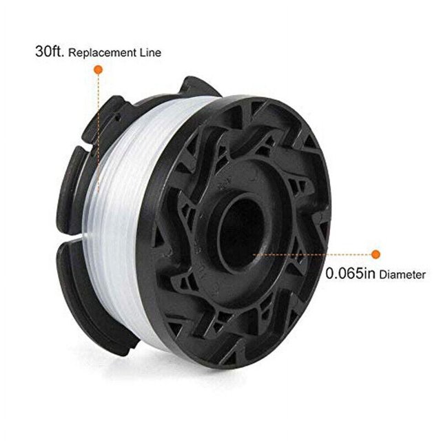 6x carretes y cubiertas de carretes para carrete de hilo de cortadora de césped Black & Decker