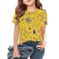 thumbnail image 2 of Vêtements pour Filles T-Shirts à Manches Courtes Imprimés pour Filles Petites Filles Vêtements d'Été Col Rond Vêtements pour Filles 12-13 Ans Mode Filles, 2 of 4