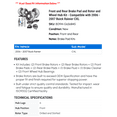 thumbnail image 2 of Front and Rear Brake Pad and Rotor and Wheel Hub Kit - Compatible with 2006 - 2007 Buick Rainier CXL, 2 of 2