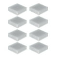 thumbnail image 2 of Disipador de calor de aleación de aluminio (8 unidades, 50 x 50 x 15 mm), color blanco, sin adhesivo., 2 of 14