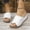 White, variant on Leather Open toe Slide Sandals for Women, Wedge Heel Platform Mules, Comfortable Casual Shoes for Beach, Pool, And Daily Wear Brown 37