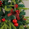 thumbnail image 5 of Mouliraty Christmas Wreath Bows with Jingle Bells, Christmas Bow Iron Bells Tree Ornaments Jute Rope and Berry Bells Hanging Decorations, Red, 5 of 5