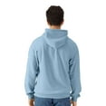 thumbnail image 3 of Gildan Men's Softstyle Zip Up Hoodie, Classic Fleece Full-Zip Hooded Sweatshirt, Stone Blue, 2XL, 3 of 5