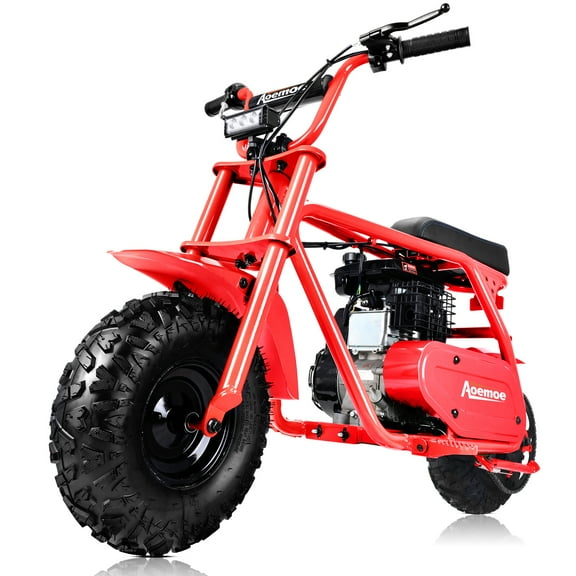 Aoemoe 99CC MB001 Gasoline Mini Dirt Bike,4-Stroke 18MPH Off Road Motorcycle, Weight Support Up to 165 LBS - Red