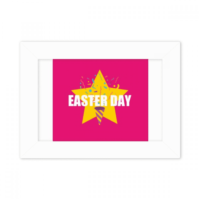Happy Easter Day Return Art Deco Fashion Photo Mount Frame Picture Art Painting Desktop 5x7 inch