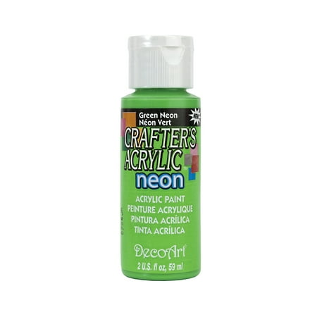 UPC: 0766218047083 | DecoArt Crafter s Acrylic Paint 2 oz. Neon Green