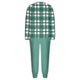 thumbnail image 6 of FNFYFH Women's Fuzzy Fleece Pajamas Sets Long Sleeve Flannel Plaid Pullover and Pants Set 2 Piece Lounge Set Fluffy Sleepwear, 6 of 7