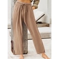 thumbnail image 1 of Pantalones casuales de verano europeos y americanos Pantalones de casa de color sólido para mujer, 1 of 6