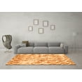 thumbnail image 3 of Ahgly Company Indoor Square Abstract Orange Modern Area Rugs, 5' Square, 3 of 4