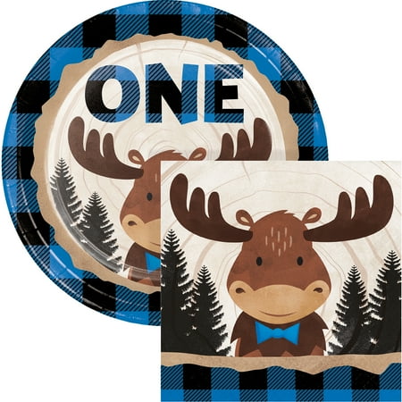 Blue Buffalo Plaid Moose Dessert Kit