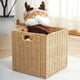 thumbnail image 5 of Imitation Rattan Woven Foldable Storage Basket Home Clothes Storage Basket Snacks Sundries Storage Storage Boxes, 5 of 7