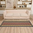 thumbnail image 2 of Yayeee Runner Rug for Bedroom 2'x6' Machine Washable Hallway Non Slip Mat, Brown Geometric, 2 of 8