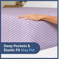 thumbnail image 4 of CGK Linens 4-Piece Cute & Cozy Kids Sheet Set - Full Size Kids Bedding With Vibrant Designs For Boys, Girls, Teens, Toddler, Dots Purple, 4 of 7