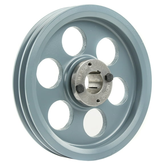 2AK84H Cast Iron 8.25" Dual Groove Pulley Belt A Section 4L with 1-3/16" Sheave Bushing