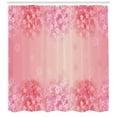 thumbnail image 3 of Ambesonne Pale Pink Shower Curtain, Plum Blossom Botany, 69"Wx75"L, Coral Ruby, 3 of 3