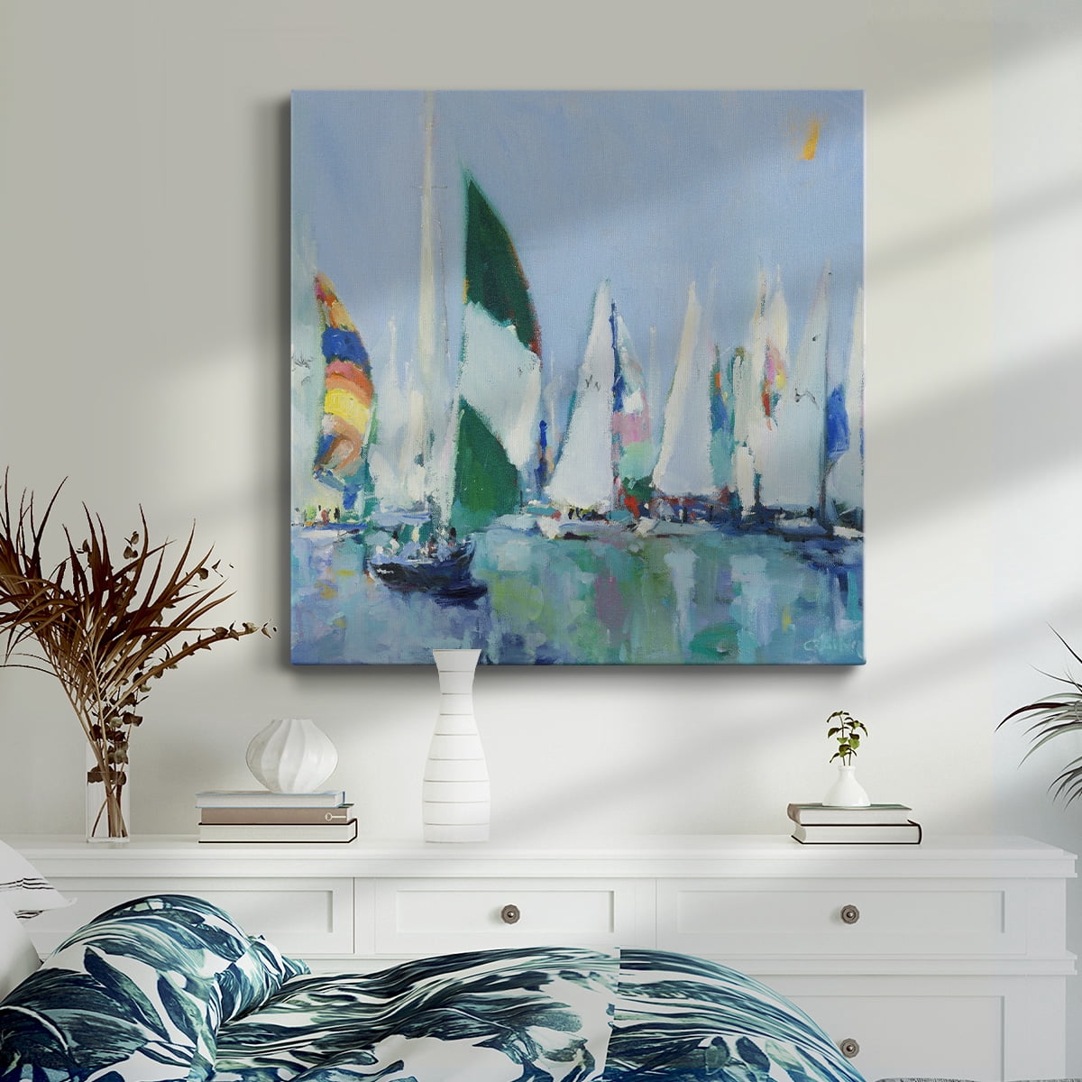Wexford Home Parking Lot-Premium Gallery Wrapped Canvas, 16" x 16" - Ready to Hang
