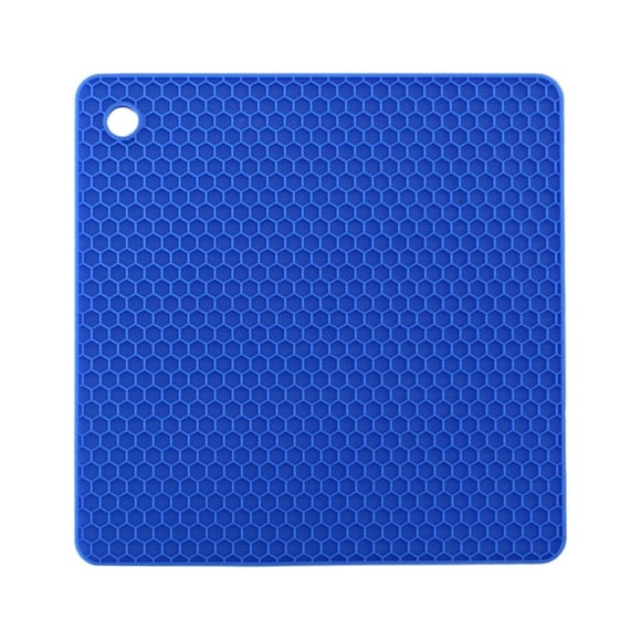 Toystoory Mantel Individual de fácil de limpiar, tapete de silicona resistente al calor para cenar sin desorden, fácil de limpiar Almacenamiento y organización del hogar Azul oscuro