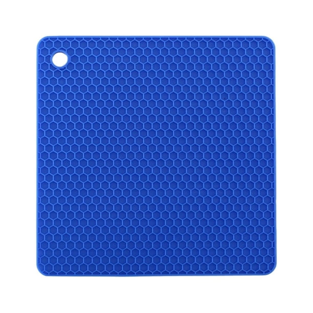 Matsuzay Mantel Individual de de gel de sílice, tapete de silicona resistente al calor para experiencias gastronómicas elegantes y prácticas Almacenamiento y organización del hogar Azul oscuro