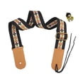 thumbnail image 4 of MERIGLARE Embroidered Ukulele Strap Adjustable Length for 4 String Instruments Soprano Black, 4 of 9