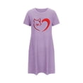 thumbnail image 4 of WJHWSX Nightgowns for Women,Womens Nightgown,Breathable,Slip-On,Printed,Purple,S(US:4), 4 of 5