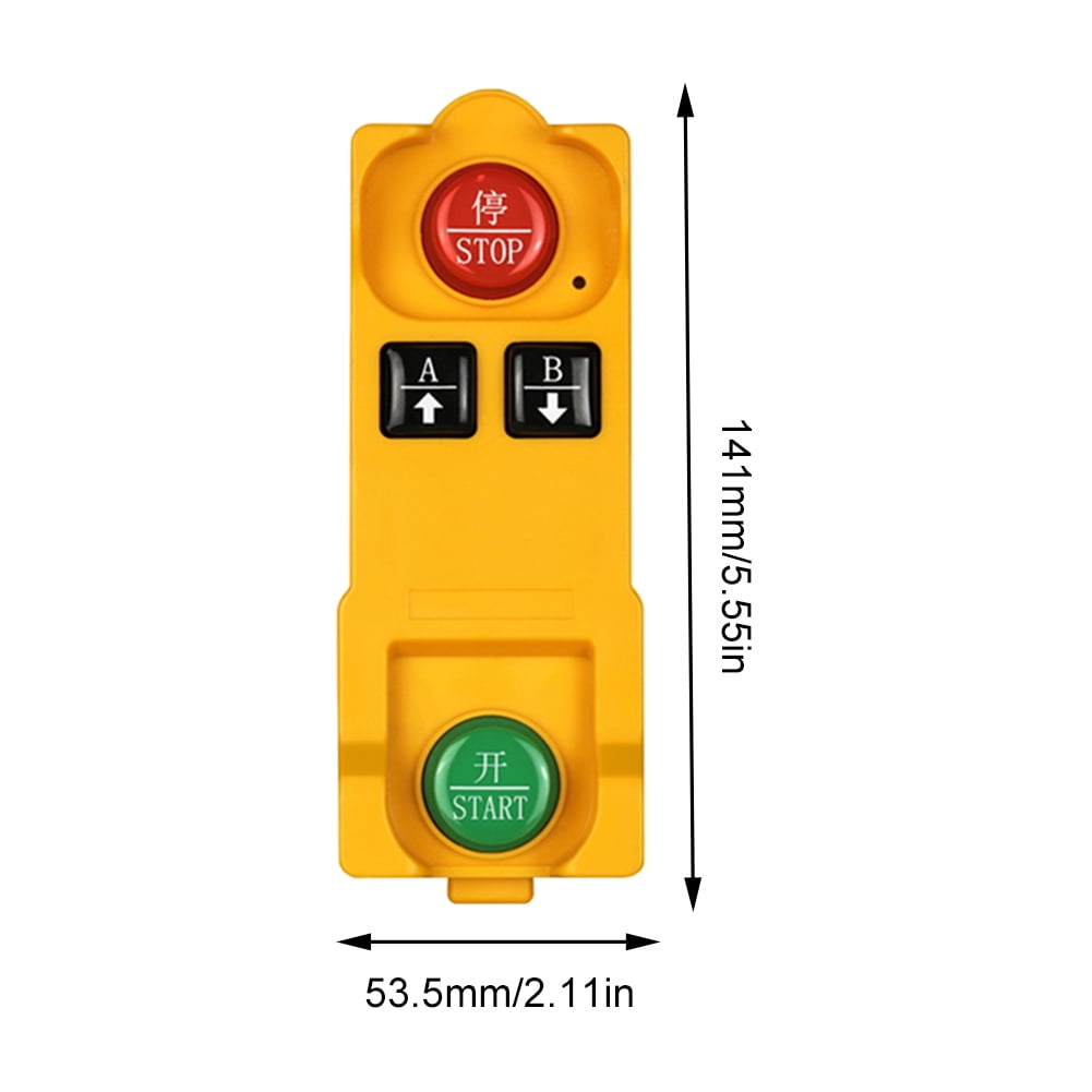 Industrial Wireless Remote Controller 2/4 Buttons Hoist Crane Control Waterproof Crane Industrial Radio Controller Long Distance ,Quick Response