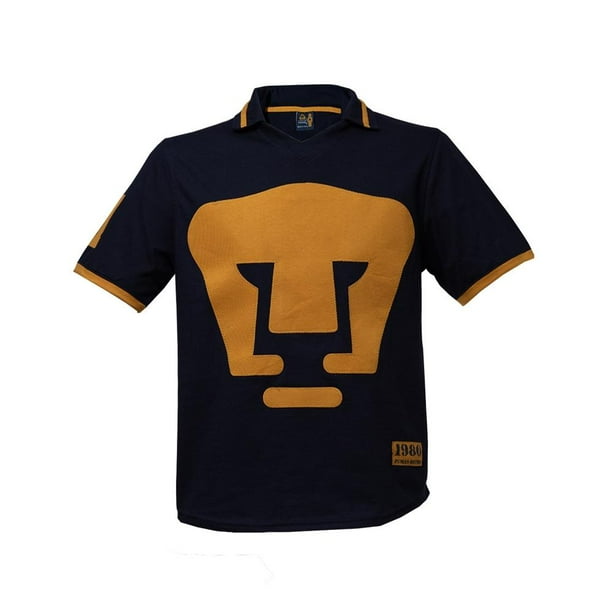 Jersey Pumas Retro 1980 Old School Sports Para Hombre Talla M Azul marino/dorado