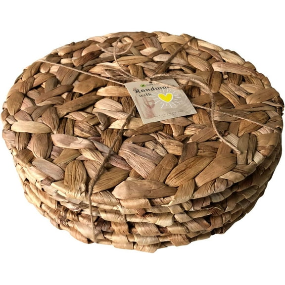 Oceana 13" Charger Plates Handcrafted 13-Inch Natural Charger Plate - Set of 6 for Elegant Table Settings