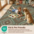 thumbnail image 4 of Design&I 3'x5' Washable Area Rug Low Profile & Durable Daily Traffic Ready Southwestern Diamond Lattice With Distressed Accents Vintage Boho Refined for Home Office, Hallway, 4 of 7