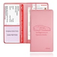 thumbnail image 1 of Car Registration and Insurance Card Holder - Leather Vehicle Glove Box Automobile Documents Paperwork Wallet Case Organizer for ID, Driver's License, Key Contact Information Cards - Men&Women, 1 of 4