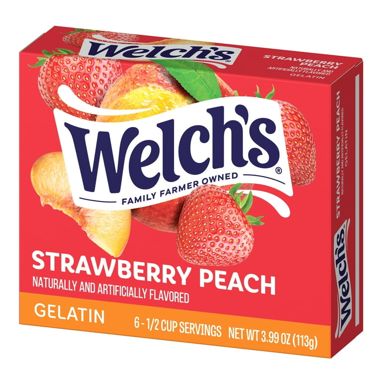 Welch's Fruit Flavored Strawberry Peach Gelatin Mix, Gluten-Free