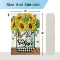 thumbnail image 6 of Summer Sunflower Garden Flag Mason Jar Flower Flag 12.5x18 Vertical Double Sided You Are My Sunshine Farmhouse Holiday Outside Decoration Burlap Yard Flag, 6 of 6