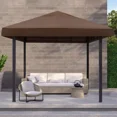 thumbnail image 2 of SHANNA Gazebo Replacement Canopy Roof, 10' x 10' Outdoor Waterproof BBQ Gazebo Canopy Top Cover, Brown, Single Roof, 2 of 8
