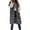Dark Gray, variant on Shadoumai Long Puffer Vest for Women with Hood Thickened Packable Sleeveless Extended Long Vest for Fall & Winter