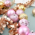 thumbnail image 3 of Dserhfy 34Pcs Shatterproof Ball Ornament Exquisite Plastic Eye-catching Glitter Xmas Balls Decor for Home, 3 of 8