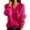 36#Hot Pink, variant on Women's V-Neck Knitting Pullovers Casual Loose Thick Long Sleeve Sweater Beige L
